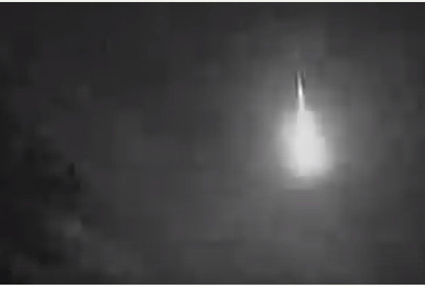 The fireball was spotted as far away as Holland.