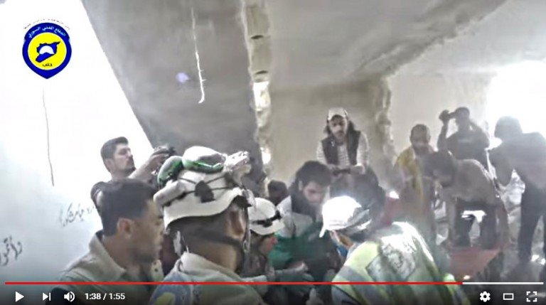 Click to enlarge Screenshot from one of the multitude of NATO’s White Helmets