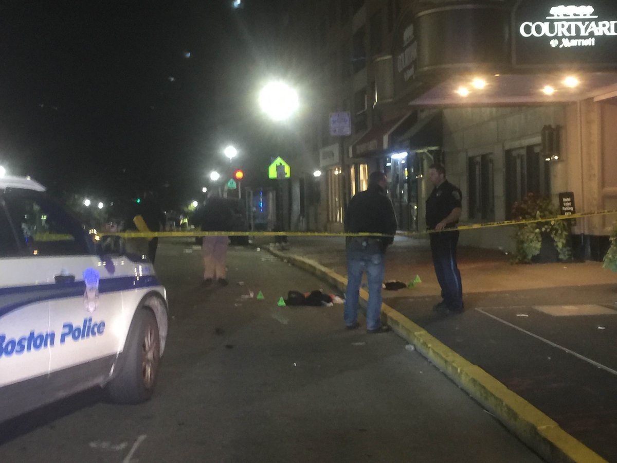 Boston stabbing scene