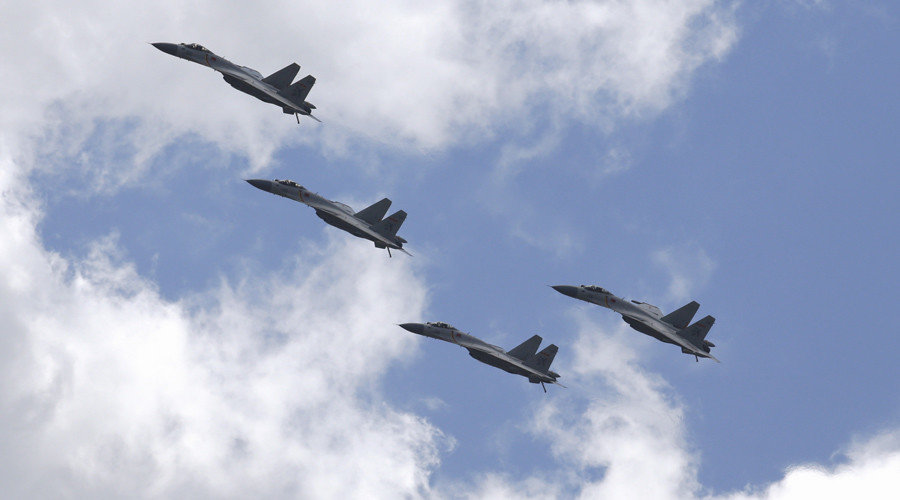 J-11B fighter jets of the Chinese Air Force