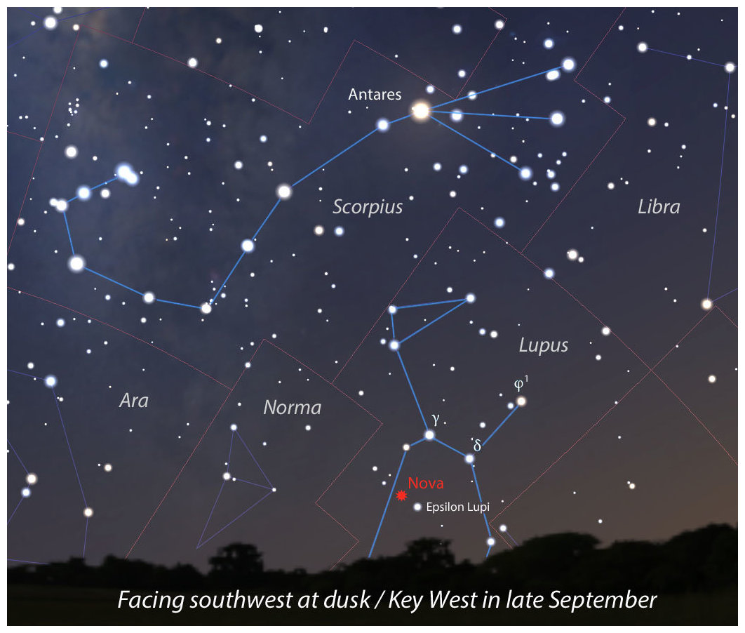 Bright nova discovered in Lupus the Wolf -- Science & Technology ...