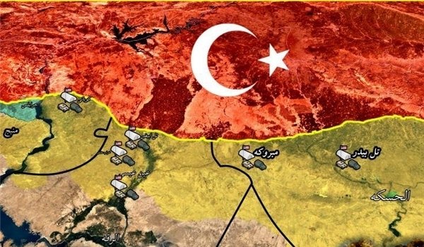 Map of US bases in Syria