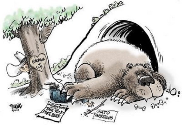 NATO and Georgia political cartoon
