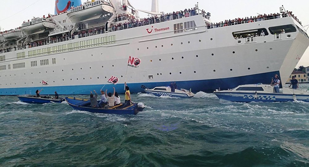 venice protest cruise ships