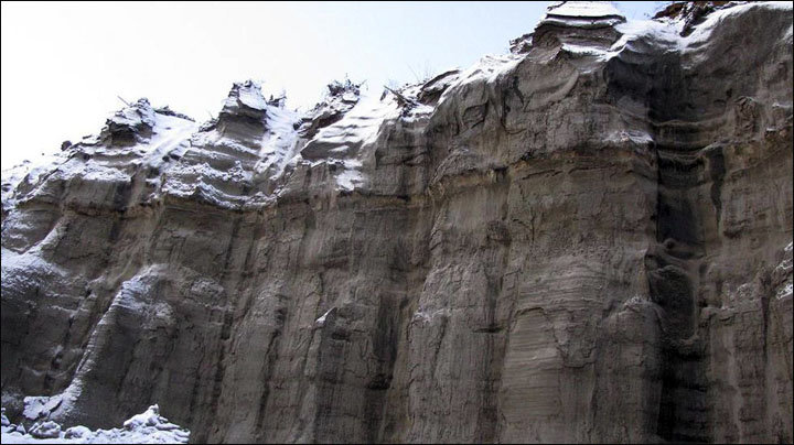 Batagaika crater layers