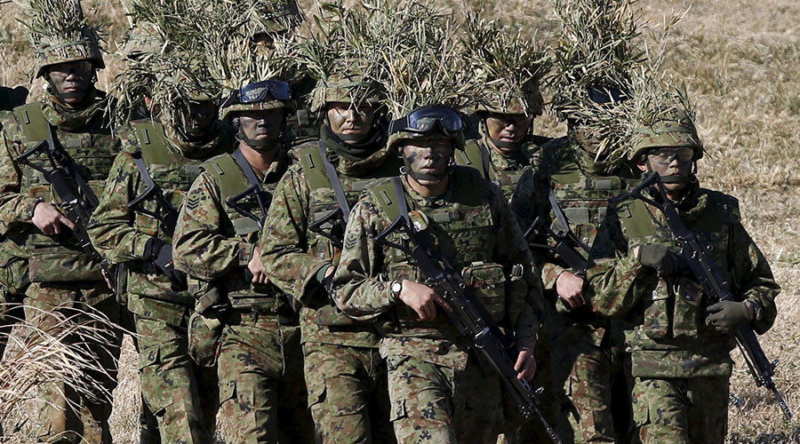 Members of the Japan's Ground Self-Defense Force 1st Airborne Brigade