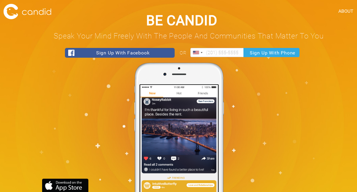 Candid smartphone app