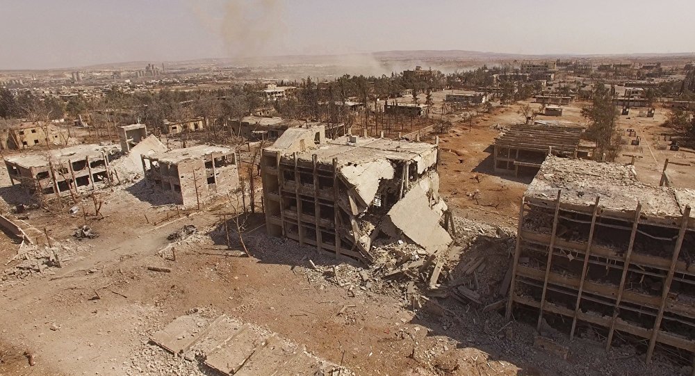 Ruined buildings in Syria