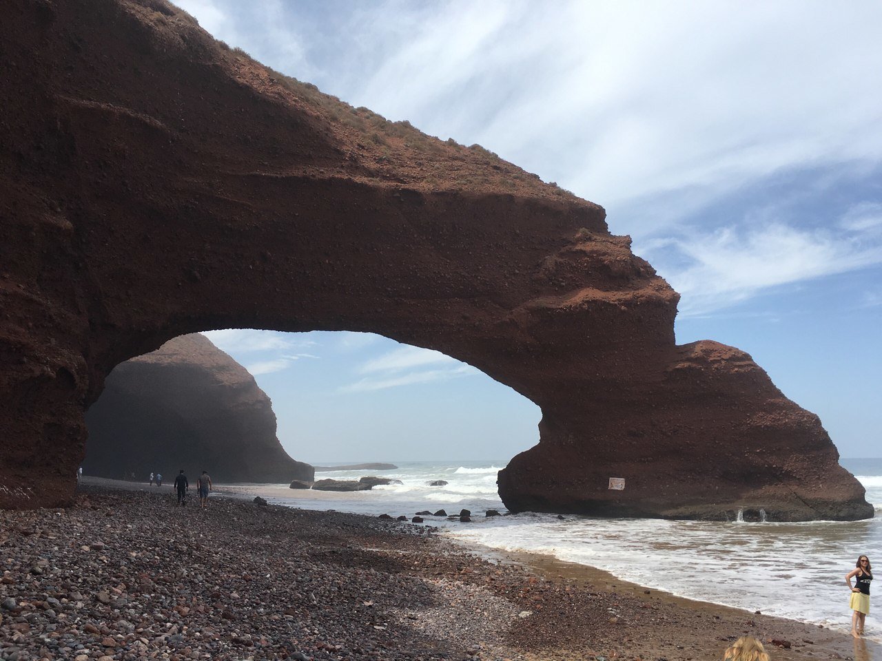 Morocco, Legzira Beach, iconic rock arch
