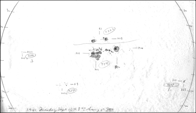 Click to enlarge sunspots 1941