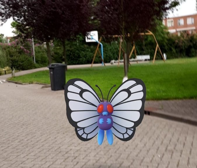Wild butterfree on PokemonGo