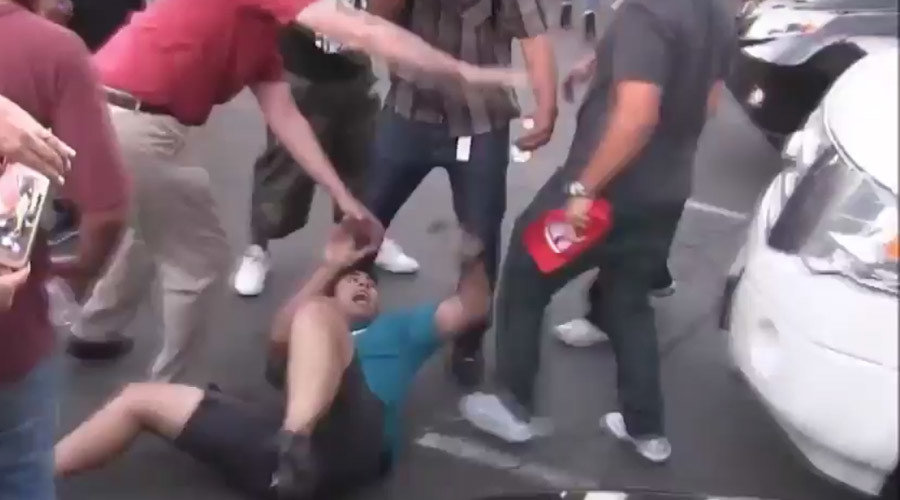 trump supporter punched