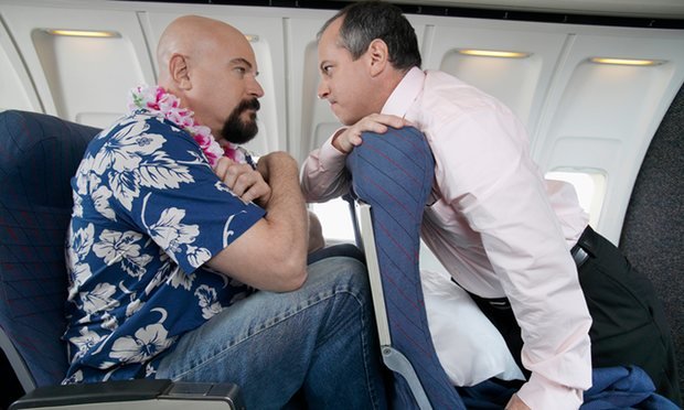 And I'm telling you - I don't have your stinking sick bag!