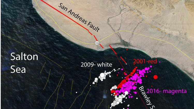 Click to enlarge cali earthquake swarm