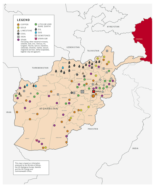 Click to enlarge Afghanistan mineral resources