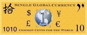 Single global currency graphic