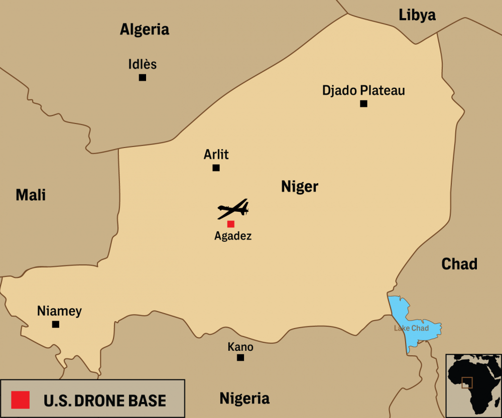 Niger and neighboring countries map