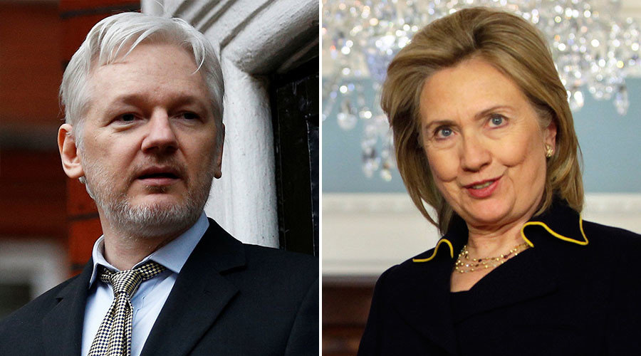 Julian Assange and Hillary Clinton