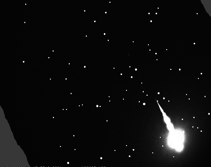 The International Astronomical Centre in Abu Dhabi captured this image of the meteor before it landed close to Khalifa City in the capital on Friday evening