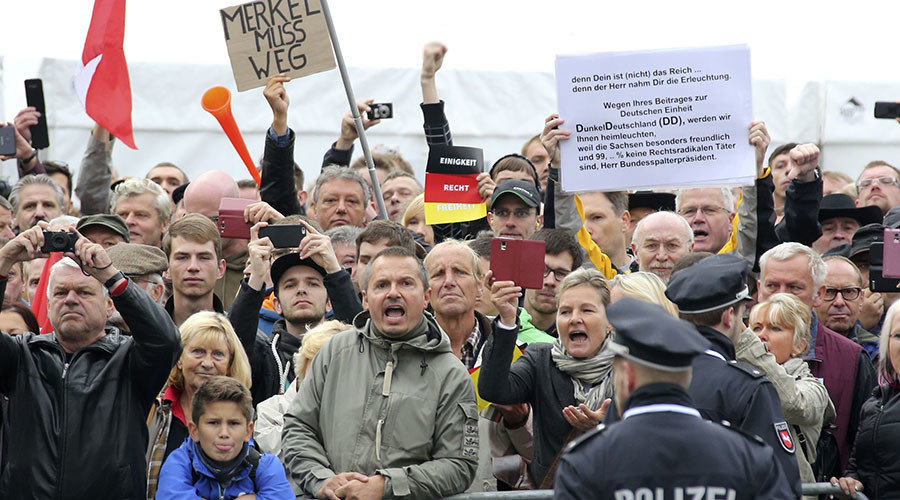 Click to enlarge German Unification Day protests