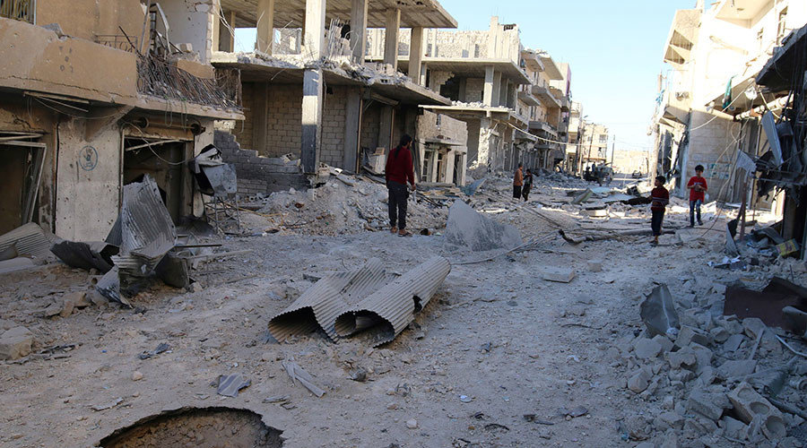 Syria destroyed buildings
