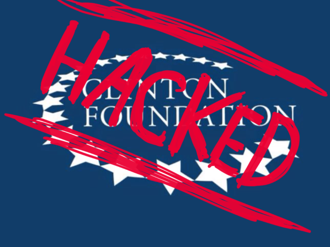 Clinton Foundation hacked graphic