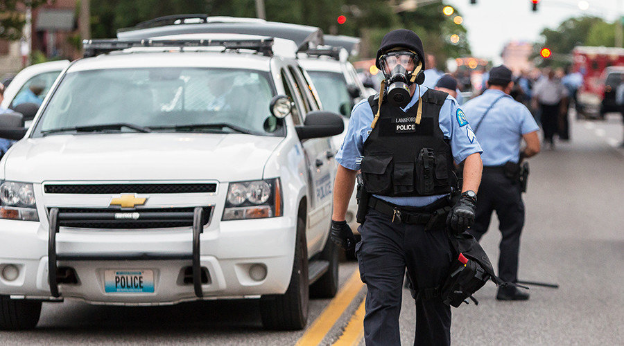Click to enlarge Police in Ferguson