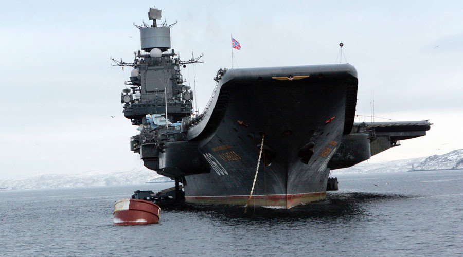Russian Admiral Kuznetsov aircraft carrier