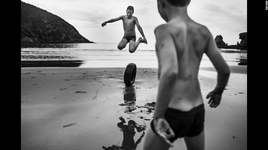 kids on the beach