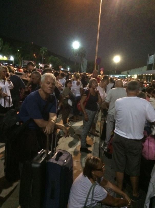 Rhodes airport pepper spray passengers