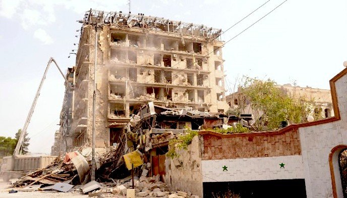 bombed hotel Aleppo