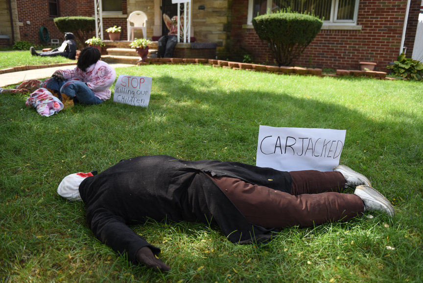 Grandmother Haddon's real life Halloween display