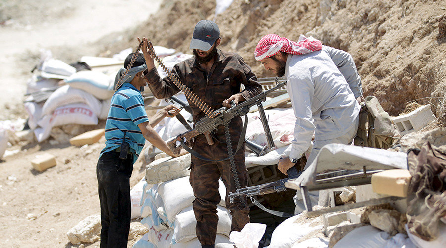 Rebel fighters from the Ahrar al-Sham Islamic Movement 