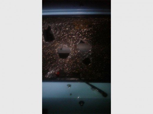Damage to a vehicle in Komatipoort.