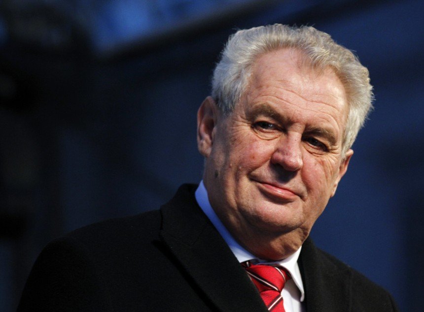 Click to enlarge Czech Prime Minister Milos Zeman