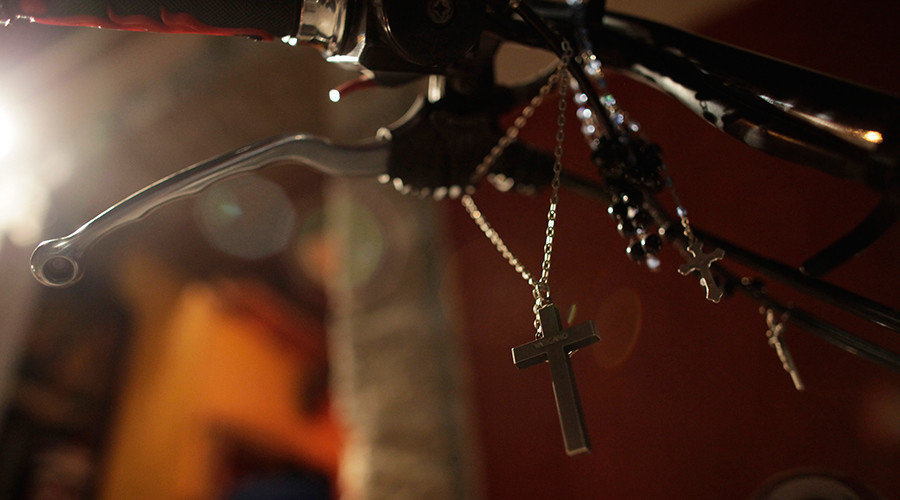 Click to enlarge hanging cross necklace