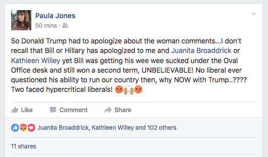 Click to enlarge paula jones facebook post