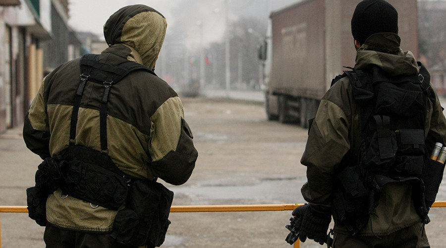 Chechen troops