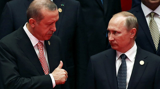 Click to enlarge Russia's President Vladimir Putin interacts with Turkey's President Tayyip Erdogan Damir Sagolj/Reuters