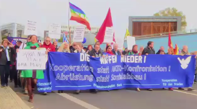 German anti-war protest syria