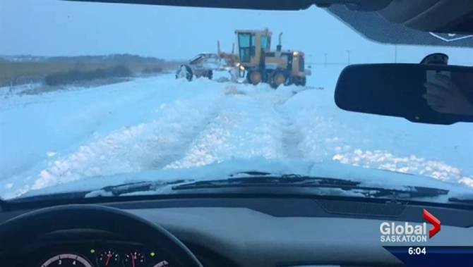 Snowfall in Saskatchewan