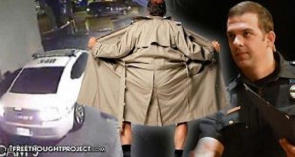 Cop publicly masturbating