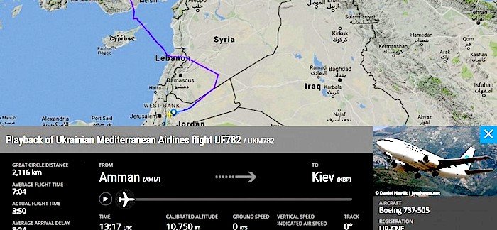 Playback flight UF782