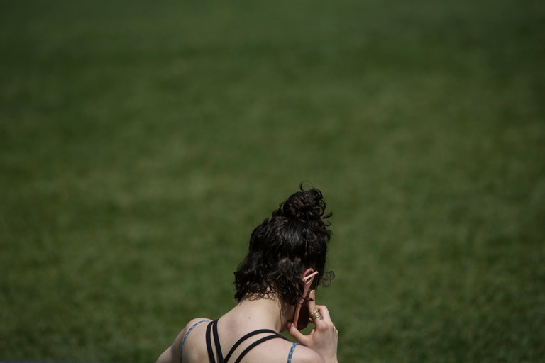 woman on phone, smartphone addiction