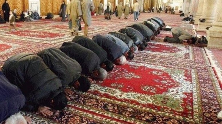 Muslims praying