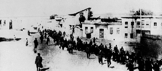 Turks marching victims to their deaths