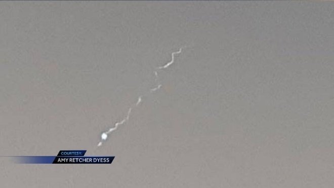 meteor over southern US