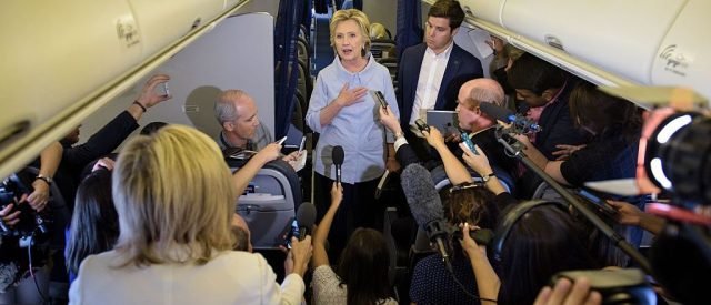 Click to enlarge clinton press corps