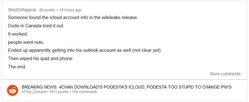 hackers reportedly wiped Podesta’s iPad and iPhone