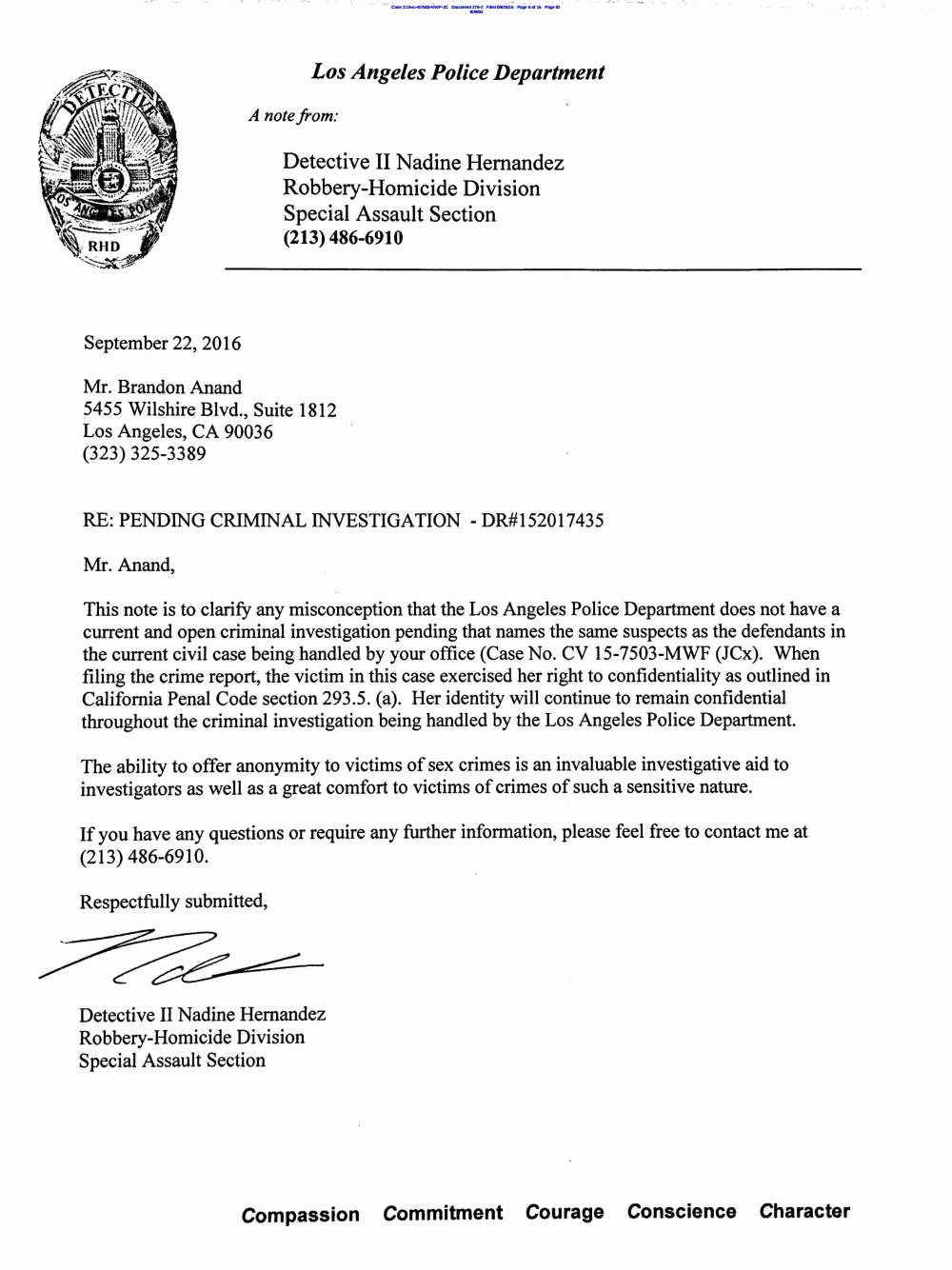 Click to enlarge Rose investigation